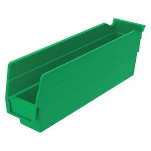 #30110GREENBLANK - Shelf Bin,Green,Indstr Grd Poly,4 in