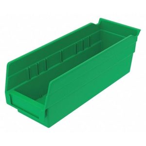 #30120GREENBLANK - Shelf Bin,Green,Indstr Grd Poly,4 in