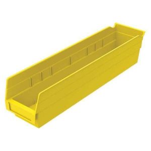 #30128YELLOBLANK - Shelf Bin,Yellow,Indstr Grd Poly,4 in