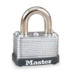 Keyed Padlock, 9/16 in,Rectangle,Silver